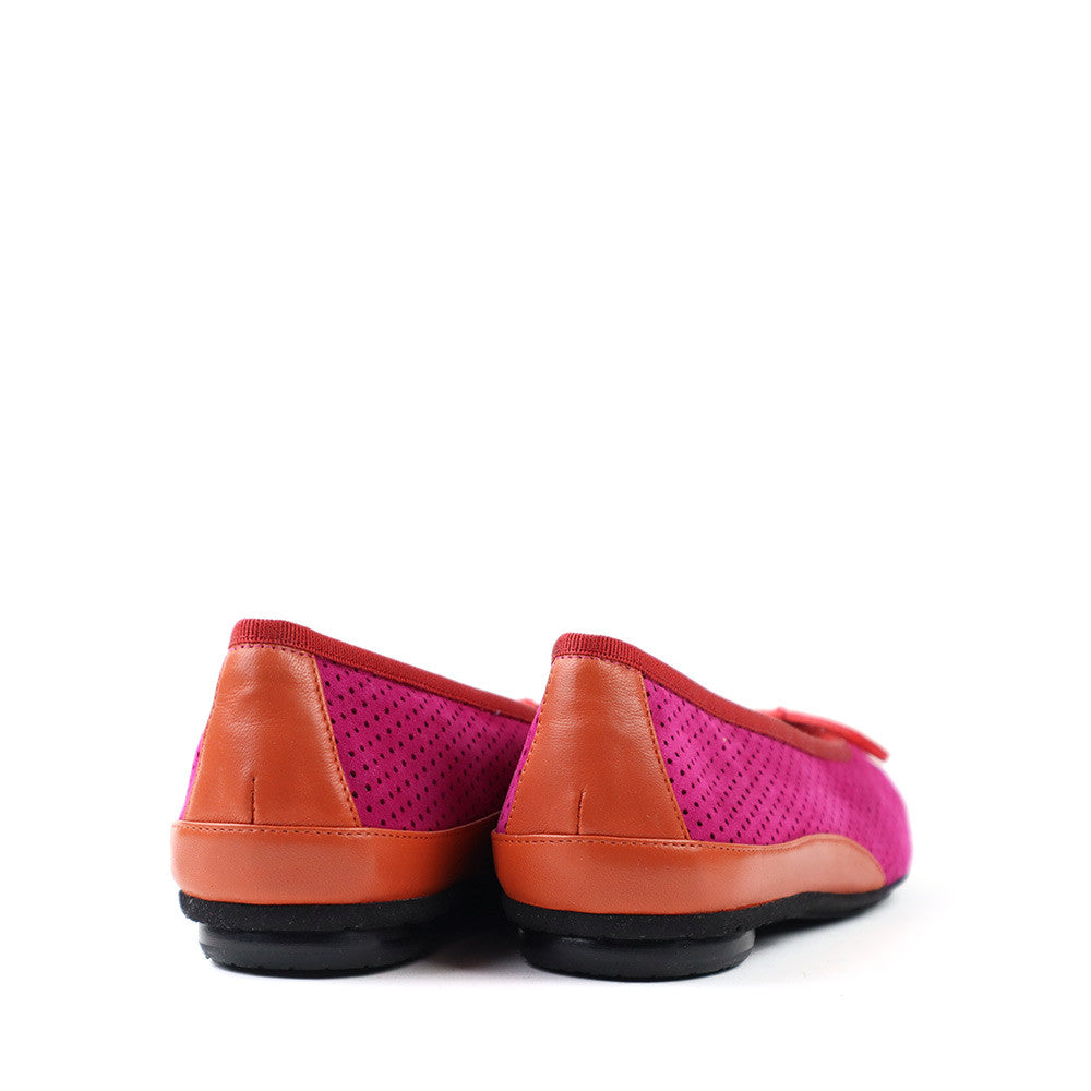 Thierry Rabotin Greta 2447 Red Orange Suede heel view - Hanig's Footwear