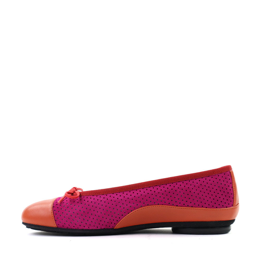 Thierry Rabotin Greta 2447 Red Orange Suede inside view - Hanig's Footwear