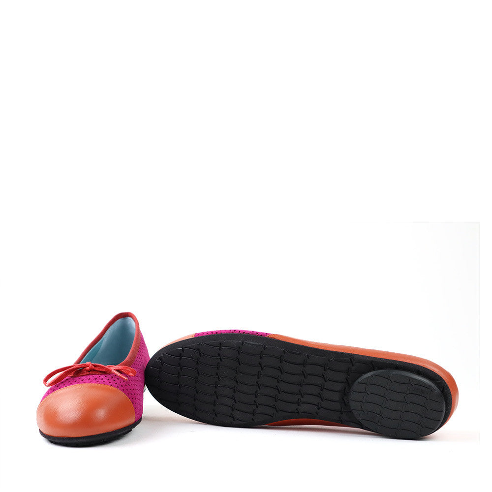 Thierry Rabotin Greta 2447 Red Orange Suede sole view - Hanig's Footwear