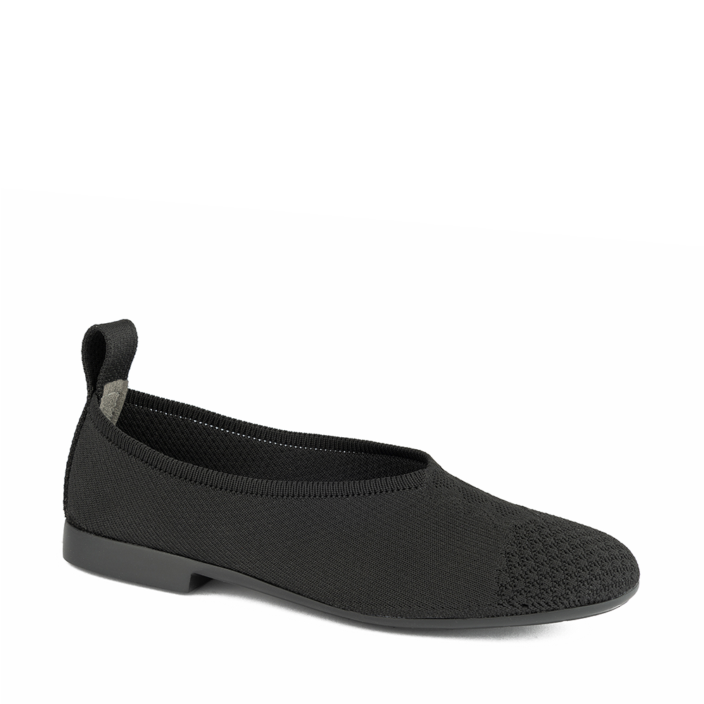 Thierry Rabotin V0001M Black Knit angle view - Hanig's Footwear