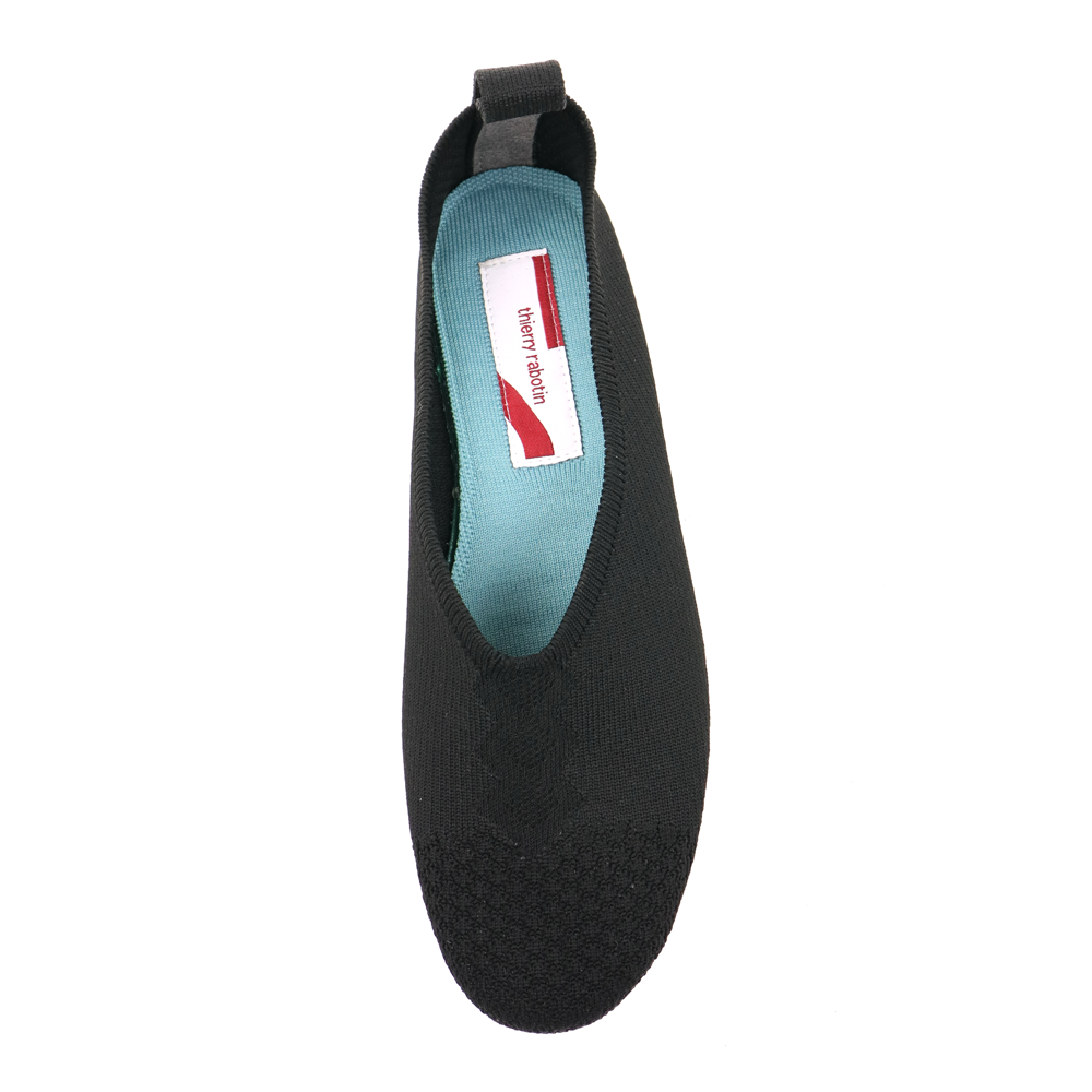 Thierry Rabotin V0001M Black Knit top view - Hanig's Footwear