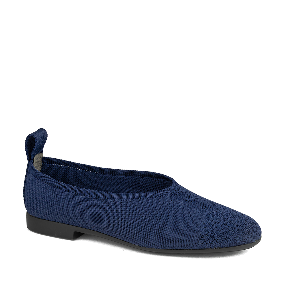 Thierry Rabotin V0001M Navy Knit angle view - Hanig's Footwear