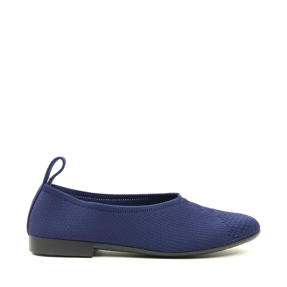 Thierry Rabotin V0001M Navy Knit side view - Hanig's Footwear