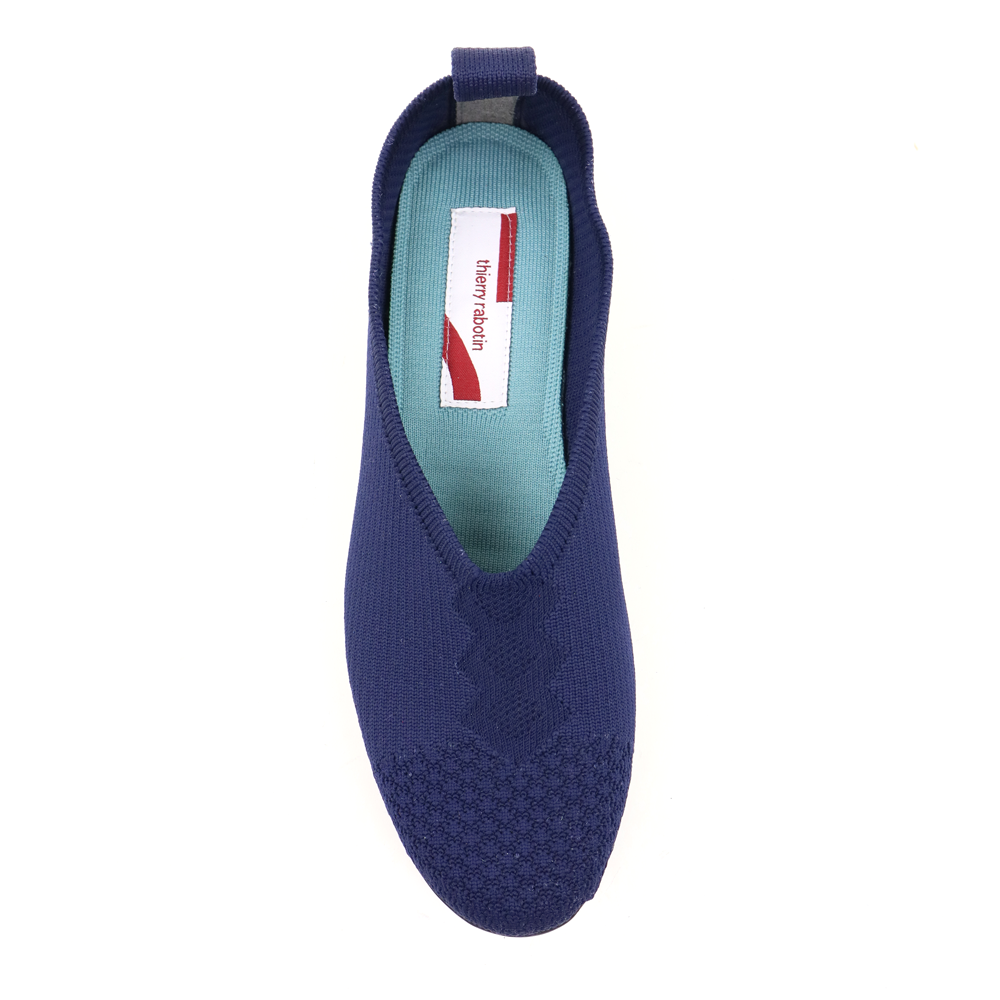 Thierry Rabotin V0001M Navy Knit top view - Hanig's Footwear