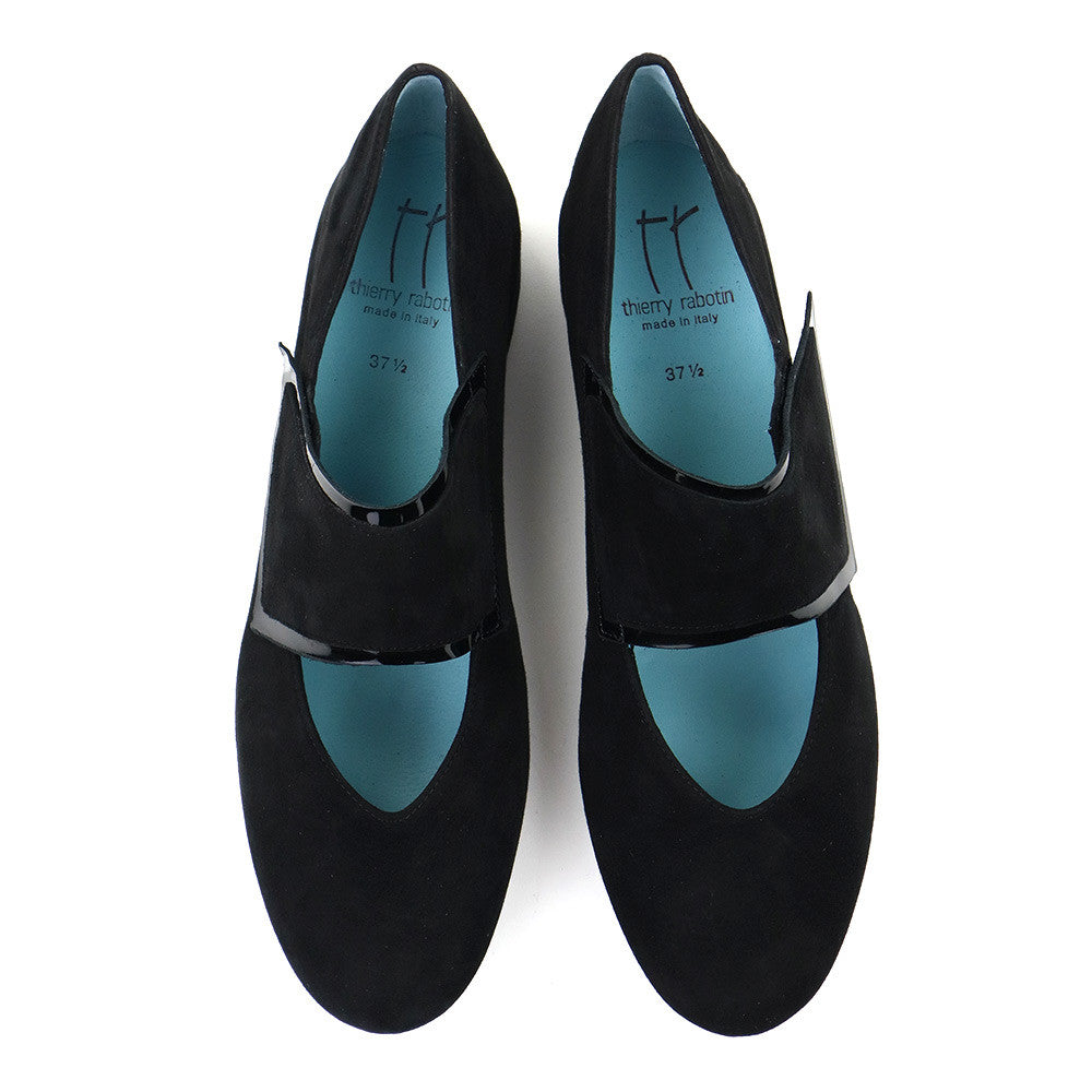 Thierry Rabotin Abra 2378 Black Suede top view - Hanig's Footwear