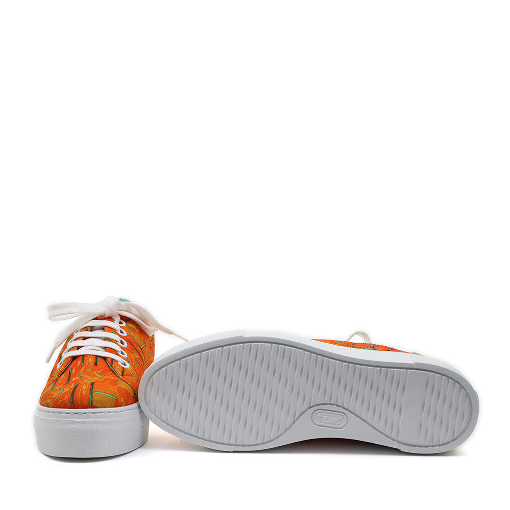 Thierry Rabotin Alessia G0019V1 Orange Lines sole view - Hanig's Footwear