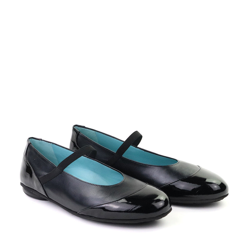 Thierry Rabotin Good 1548MP Black Taffetas angle view - Hanig's Footwear