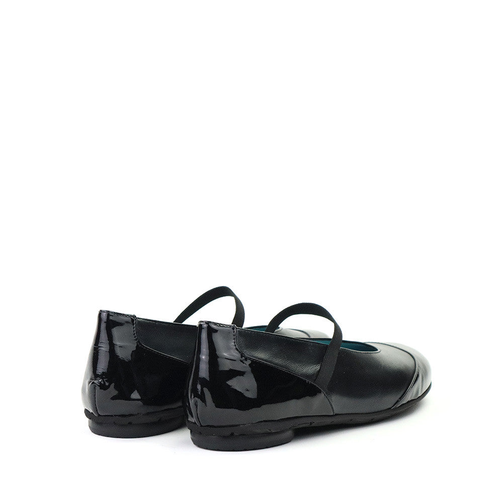 Thierry Rabotin Good 1548MP Black Taffetas heel view - Hanig's Footwear