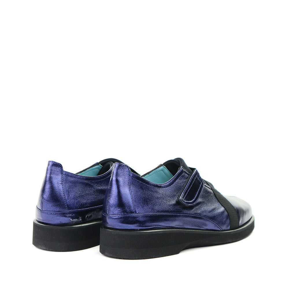 Thierry Rabotin Lena 7502 Blue Wash heel view - Hanig's Footwear