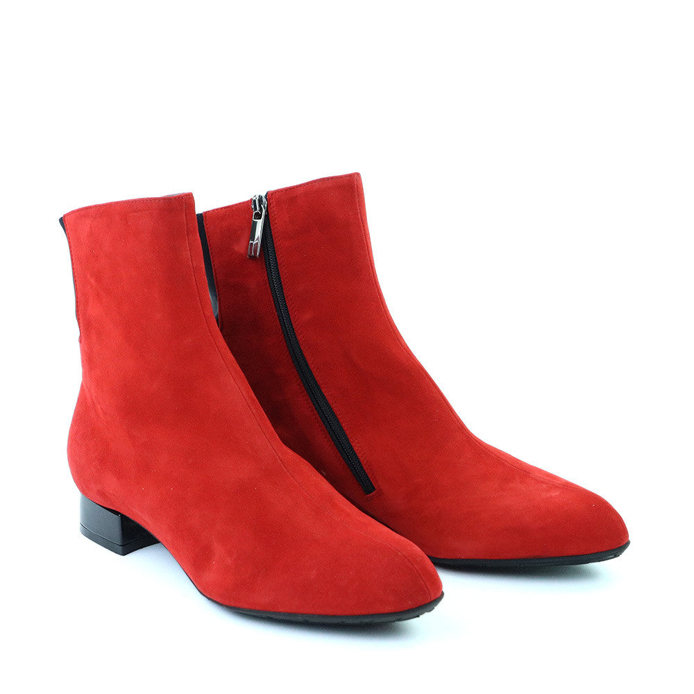 Thierry Rabotin Naxos S316MGR Red Suede angle view - Hanig's Footwear