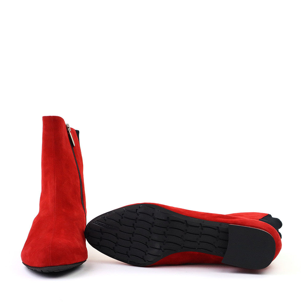 Thierry Rabotin Naxos S316MGR Red Suede sole view - Hanig's Footwear