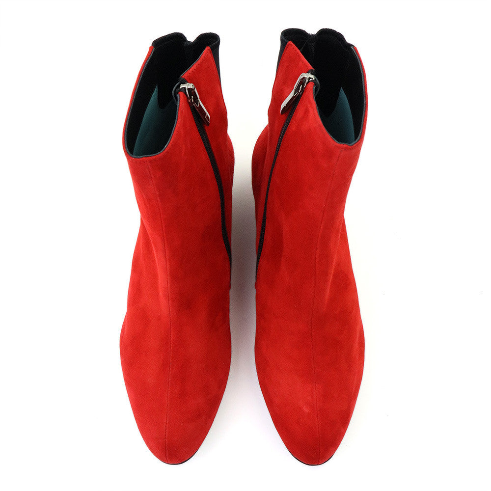 Thierry Rabotin Naxos S316MGR Red Suede top view - Hanig's Footwear