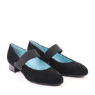 Thierry Rabotin Norberto S337MGR Black Suede angle view - Hanig's Footwear