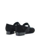 Thierry Rabotin Norberto S337MGR Black Suede heel view - Hanig's Footwear