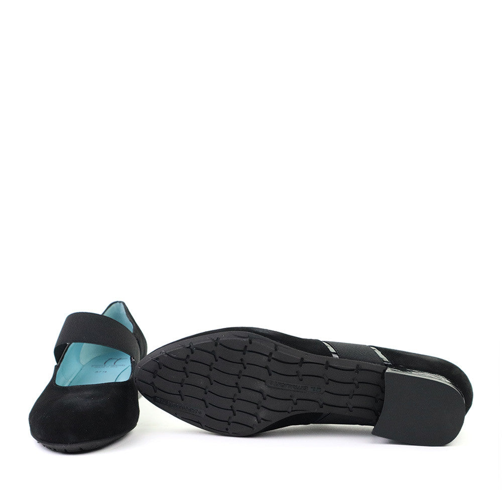 Thierry Rabotin Norberto S337MGR Black Suede sole view - Hanig's Footwear