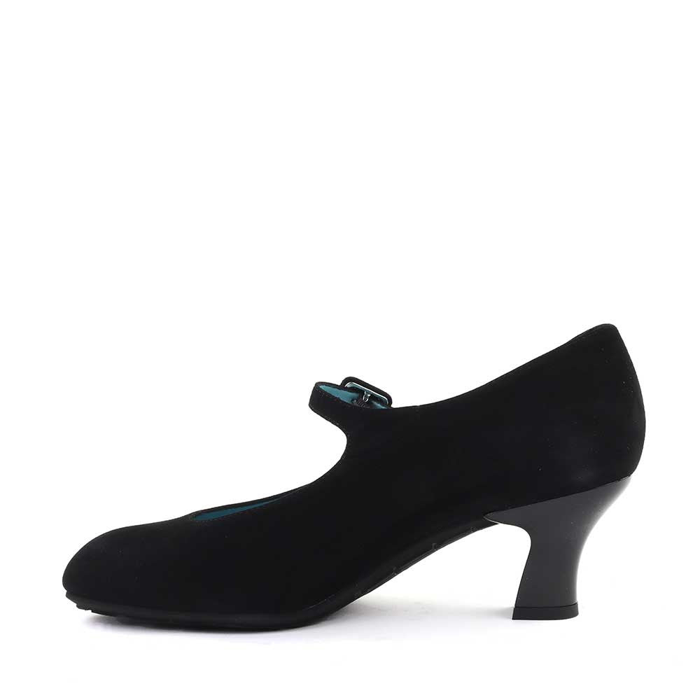 Thierry Rabotin Dexter S115 black suede inside view - Hanigs Footwear