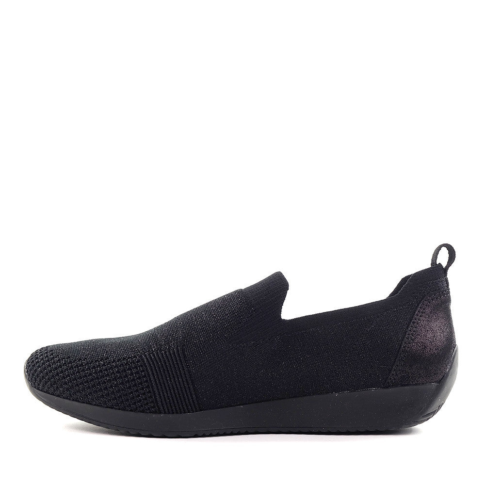 Ara Leena Black Woven inside view - Hanig's Footwear