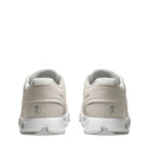 On Running Cloud 5 Pearl White Womens running shoe heel view - Hanig's Footwear