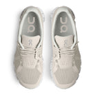 On Running Cloud 5 Pearl White Womens running shoe top view - Hanig's Footwear