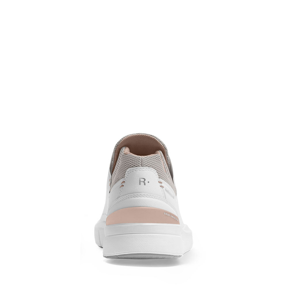 ON Running Roger Advantage Rose White Womens heel view | Hanig's Footwear