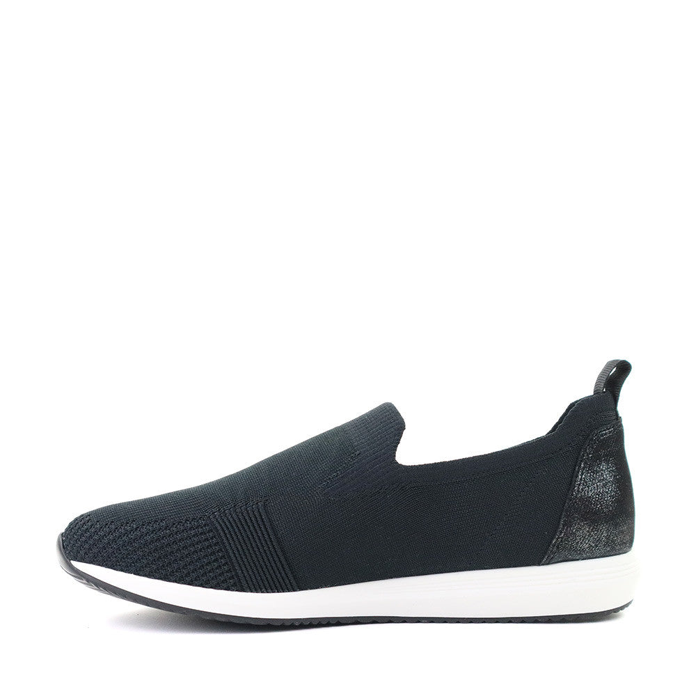 Ara Leena 2 Black Woven inside view - Hanig's Footwear