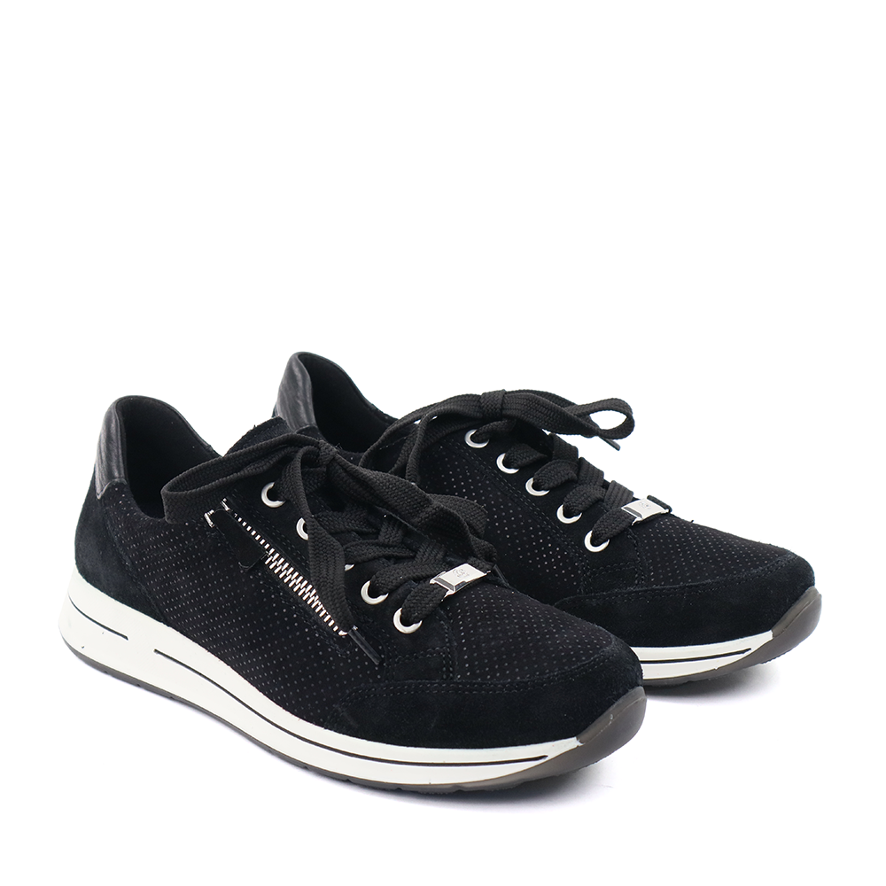 Ara Oleanna Black Puntikid angle view - Hanig's Footwear