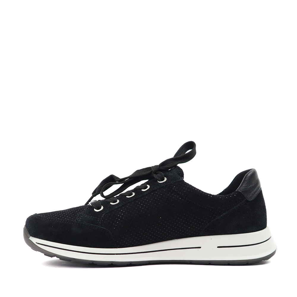 Ara Oleanna Black Puntikid inside view - Hanig's Footwear