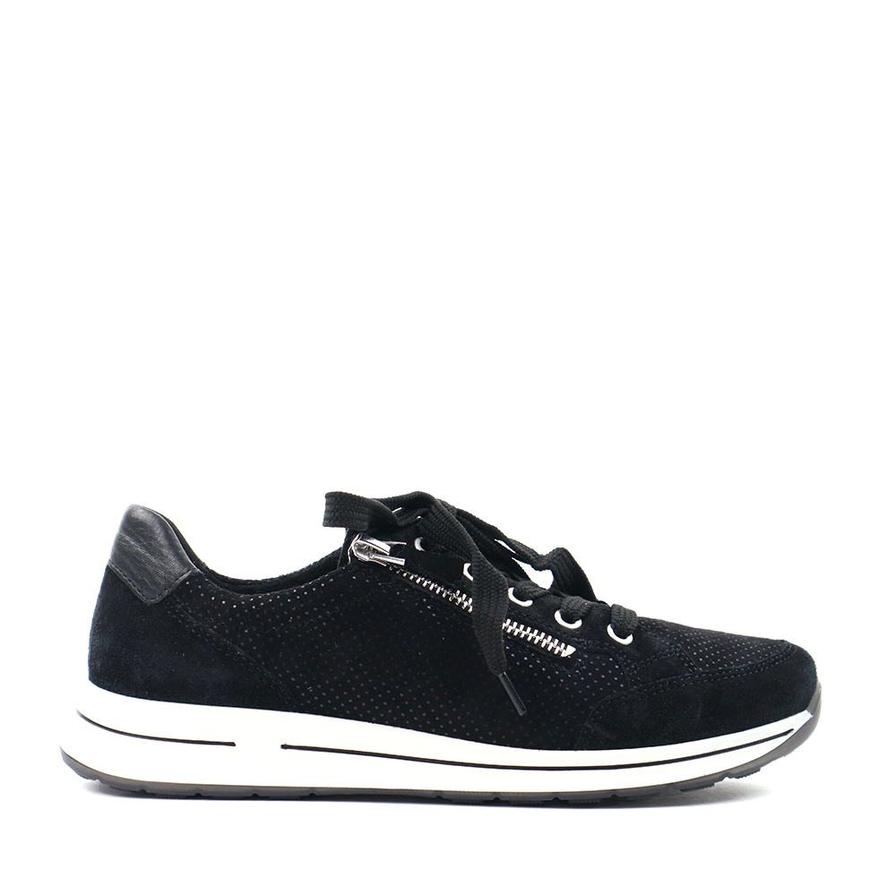 Ara Oleanna Black Puntikid side view - Hanig's Footwear