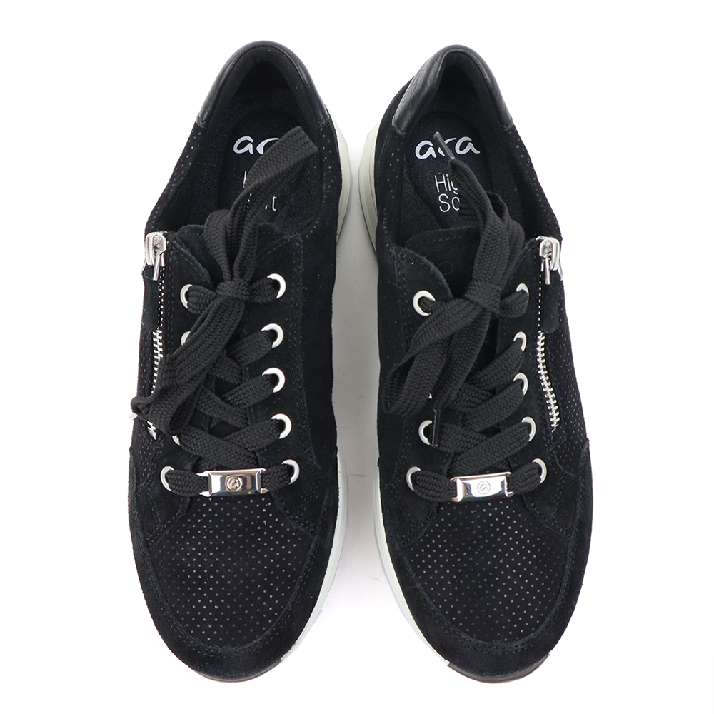 Ara Oleanna Black Puntikid top view - Hanig's Footwear