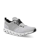 On running Cloud 5 Waterproof Glacier White Womens angle view - Hanig's Footwear