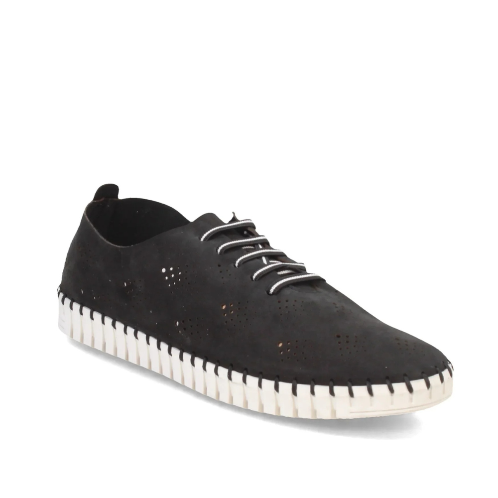 Annie Black Perfed Sneaker
