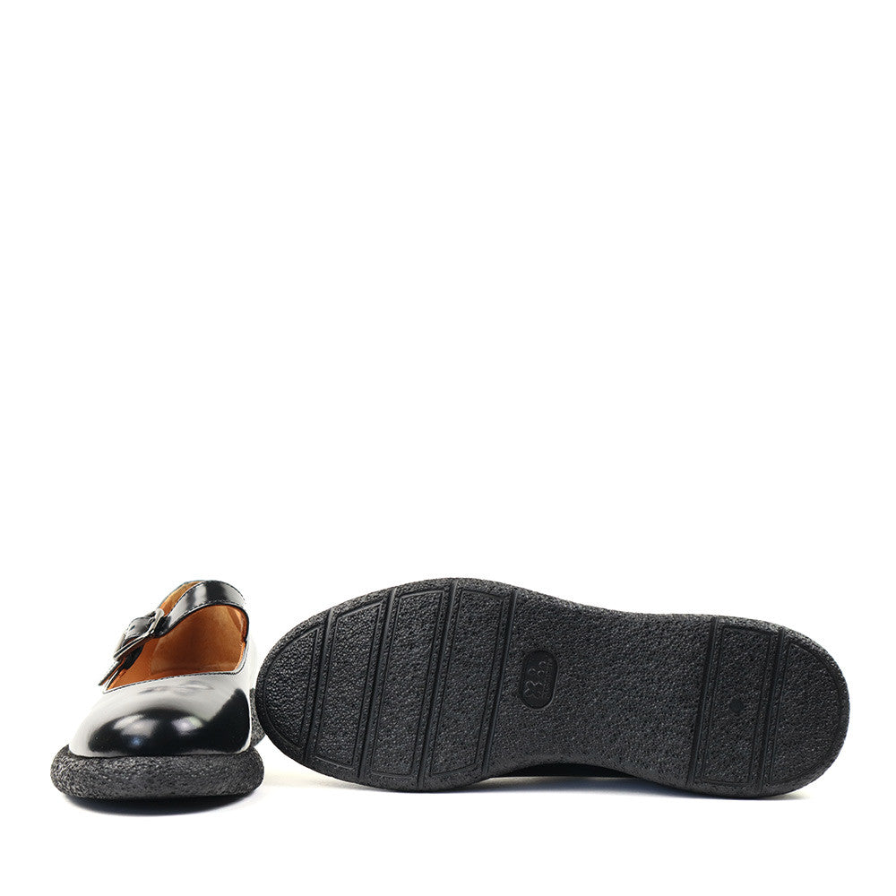 Mat 20 9009 Black Patent sole view - Hanig's Footwear