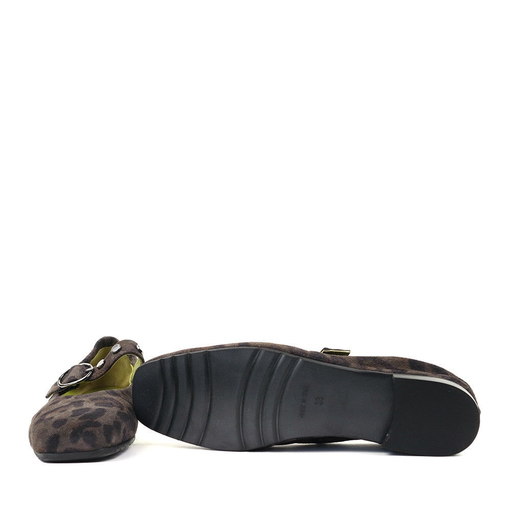 Mat 20 9209 Fango Leopard sole view - Hanig's Footwear