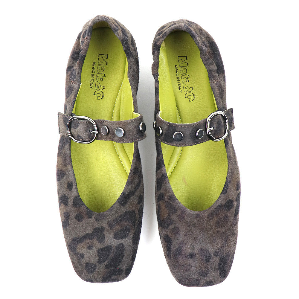 Mat 20 9209 Fango Leopard top view - Hanig's Footwear