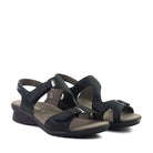 Mephisto Paris Sandal Black angle - Hanig's Footwear