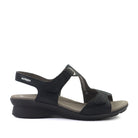 Mephisto Paris Sandal Black side - Hanig's Footwear