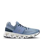 On Cloudswift 3 Metal White Womens side — Hanigs Footwear