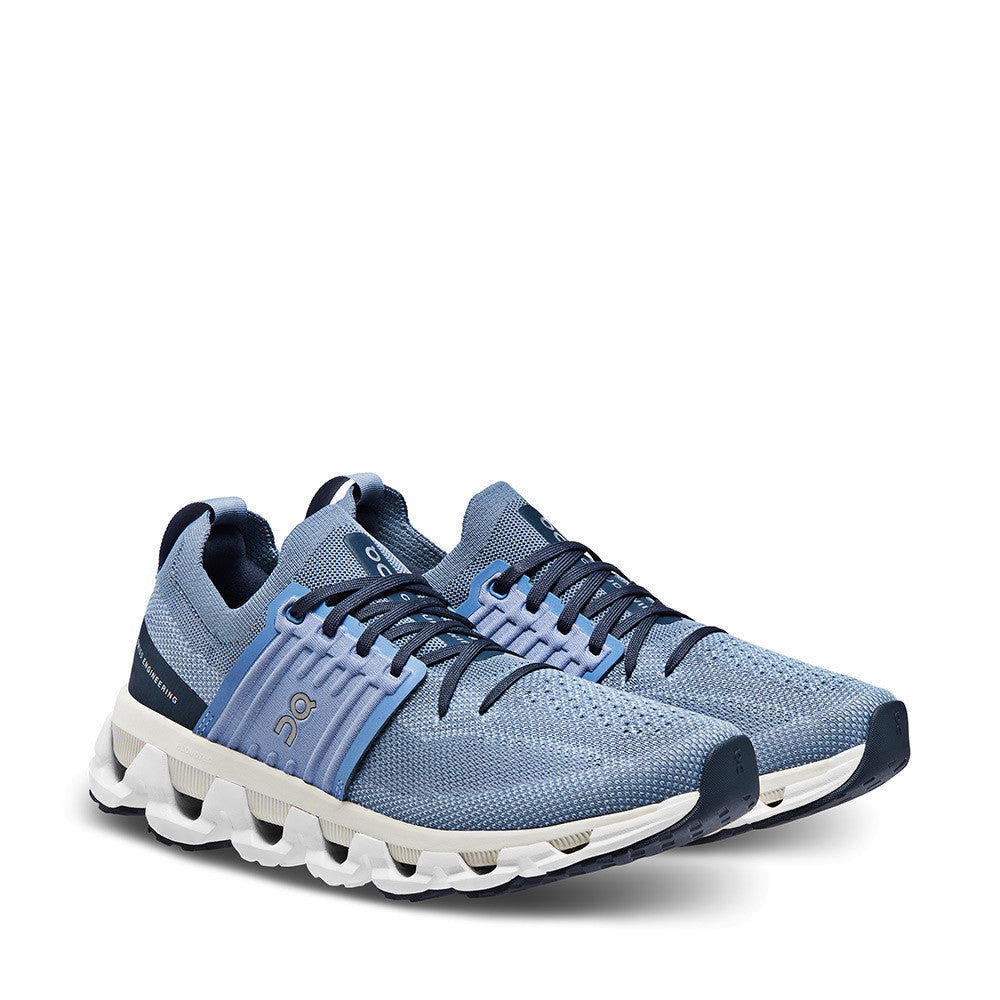 On Cloudswift 3 Metal White Womens angle — Hanigs Footwear