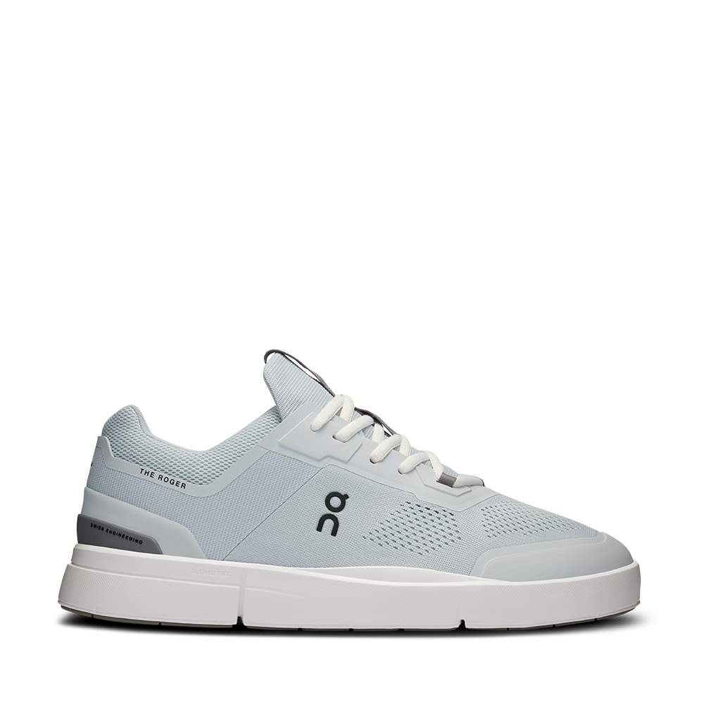 On Roger Spin Glacier Asphalt Mens side view mens - Hanig's Footwear 