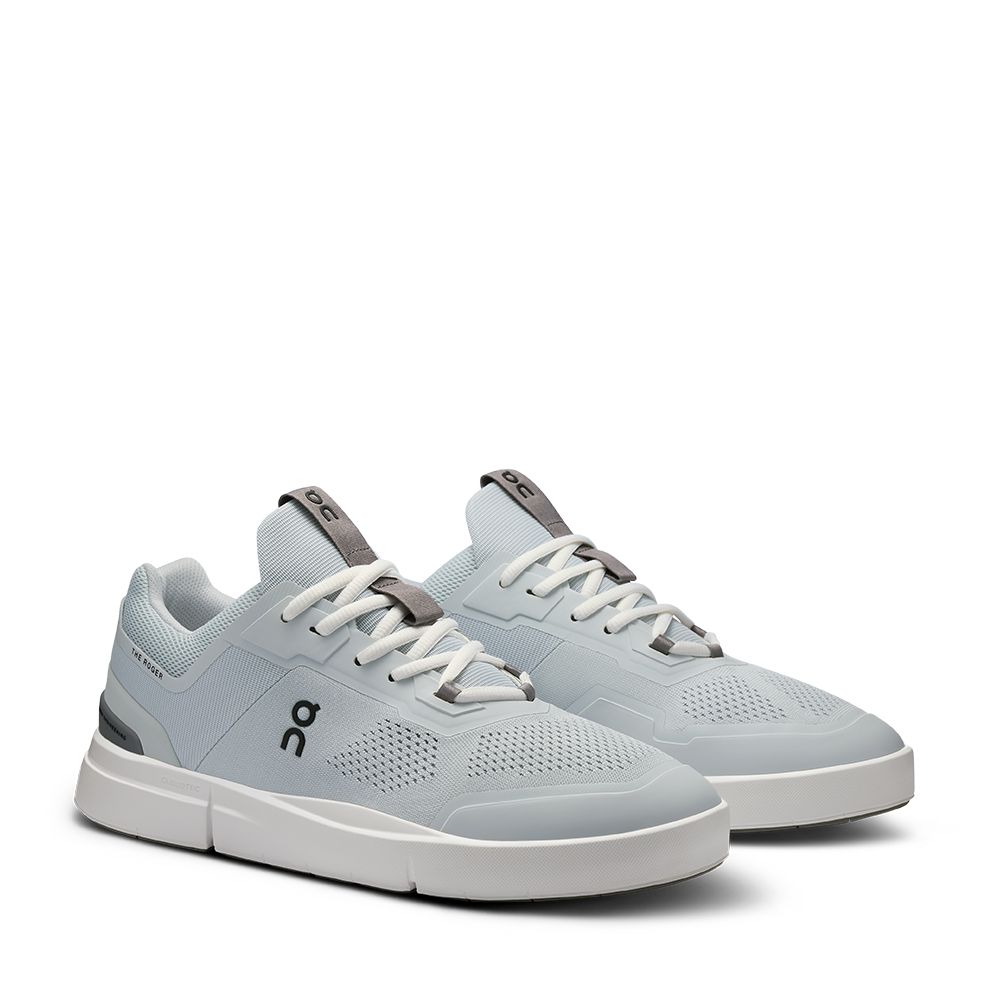 On Roger Spin Glacier Asphalt Mens angle view mens - Hanig's Footwear 