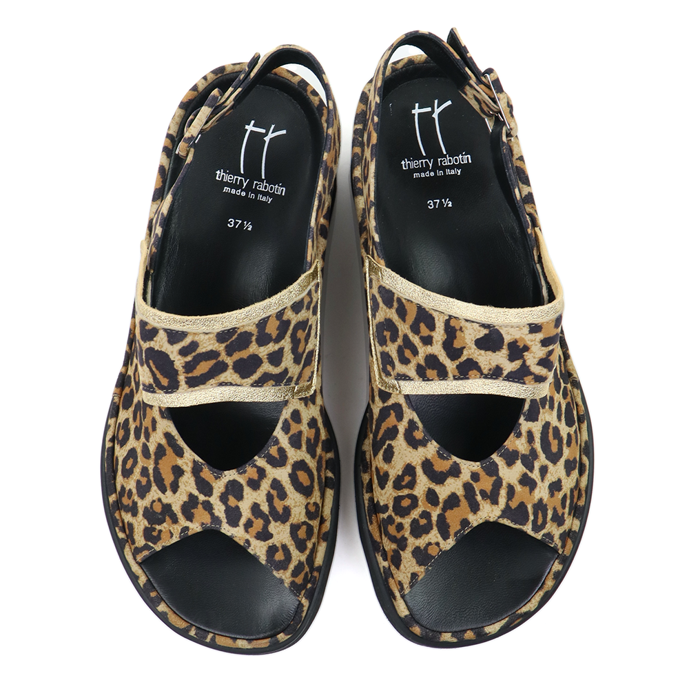 Thierry Rabotin Wander 1349W Leopard top view - Hanig's Footwear