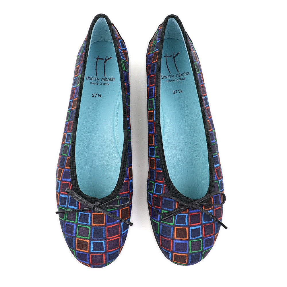 Thierry Rabotin Glenda 7453 Black Squares top view - Hanig's Footwear