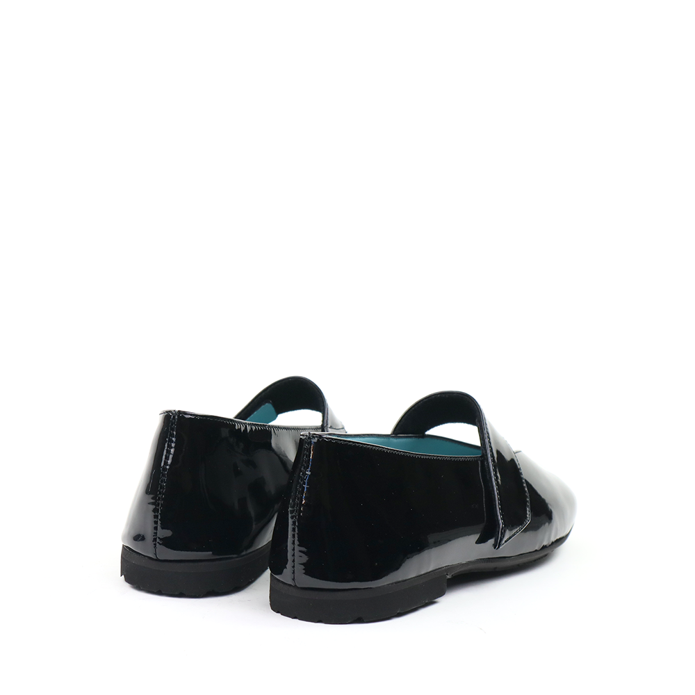 Thierry Rabotin 921M Black Shine heel view - Hanig's Footwear