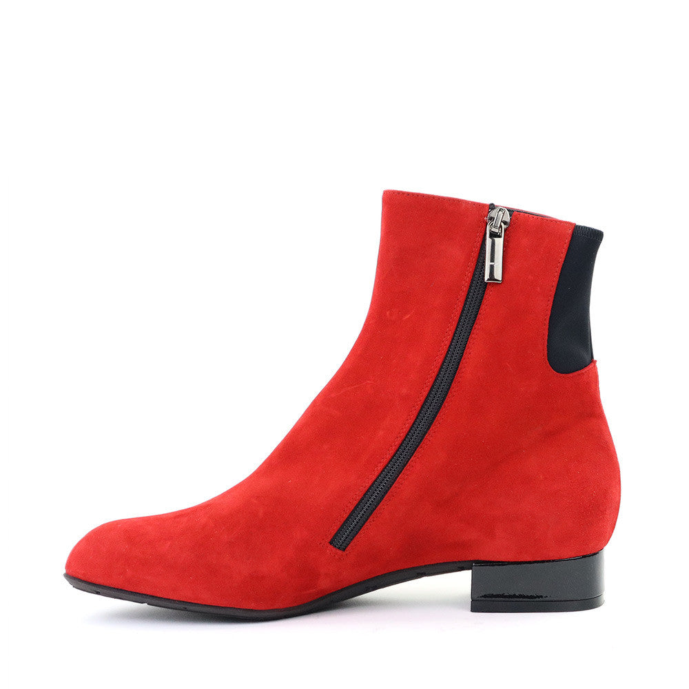 Thierry Rabotin Naxos S316MGR Red Suede inside view - Hanig's Footwear