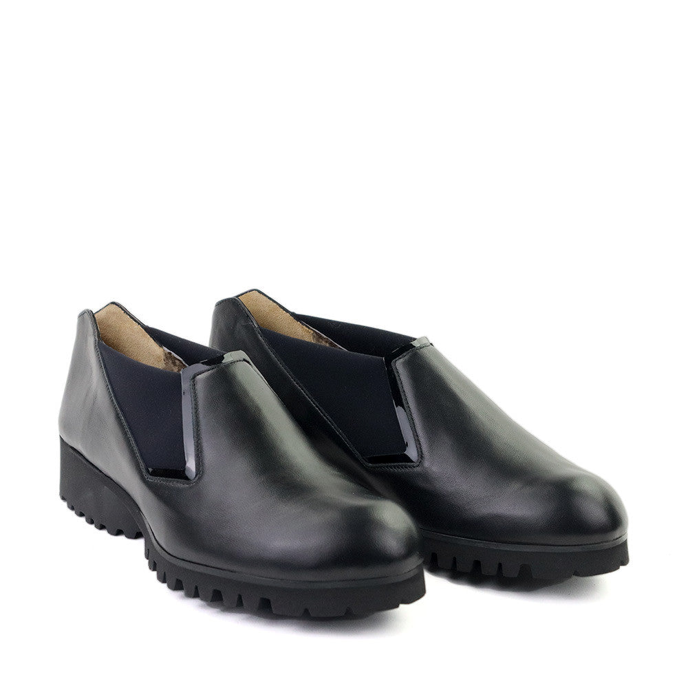 Thierry Rabotin Ofelia 6560T Black Nappa angle view - Hanig's Footwear