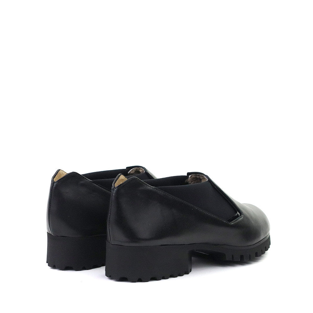 Thierry Rabotin Ofelia 6560T Black Nappa heel view - Hanig's Footwear