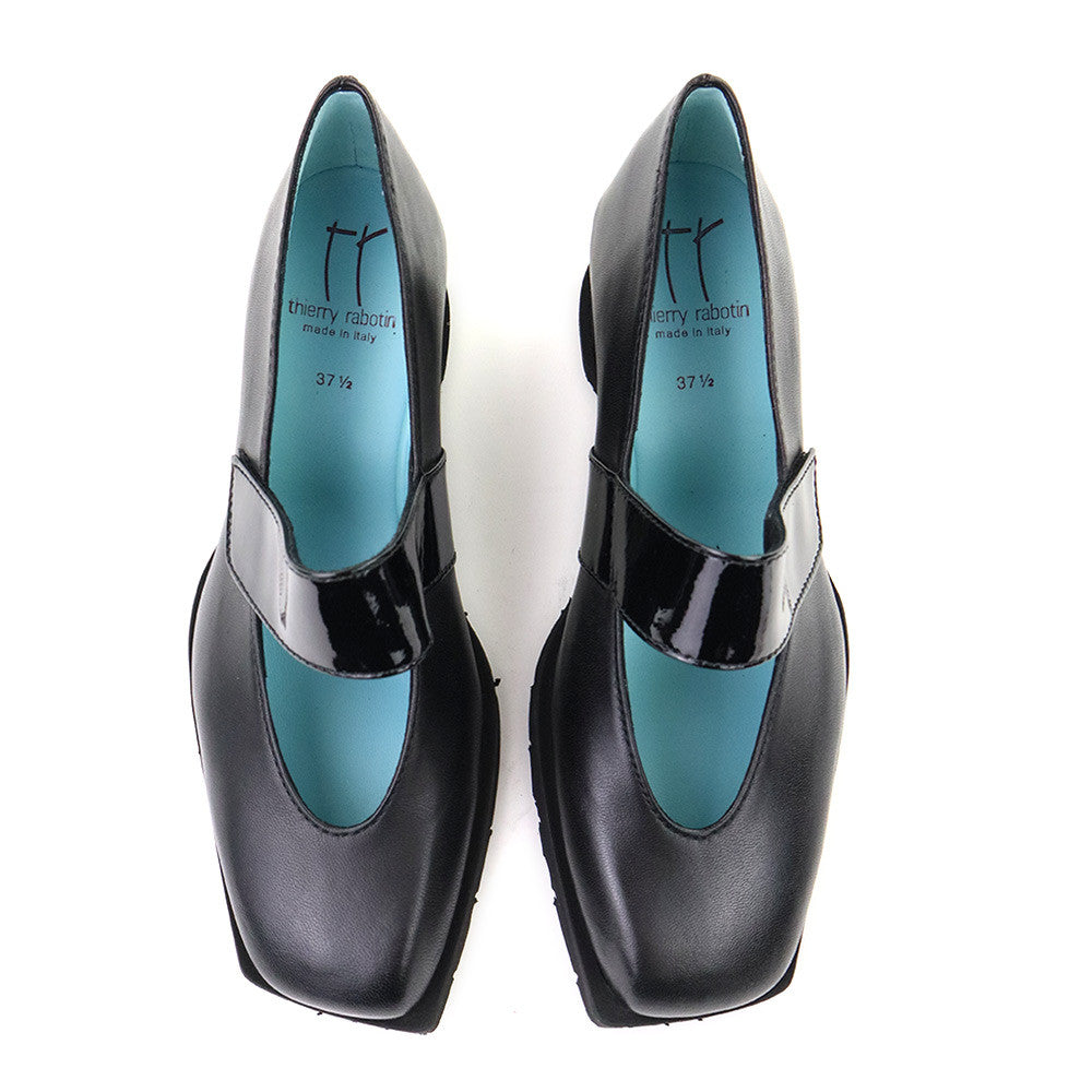 Thierry Rabotin Tarin 277 Black Nappa top view - Hanig's Footwear