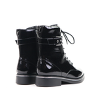 Valdini Paige Black heel view - Hanig's Footwear