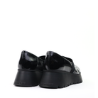 Wonders C-7310 Black heel view - Hanig's Footwear